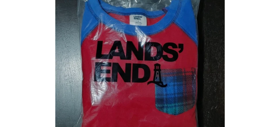 PIJAMA DE INVIERNO LANDS END POLAR Rojo/Azul a Cuadros Juego de 2 piezas Nuevo ENVÍO GRATUITO Elige la talla Foto 3 de 3