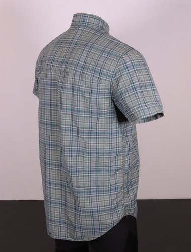 Fjällräven Herren Medium Kurzarm Hemd - Grün Blau Weiß Multi Kariert - Bild 9 von 11