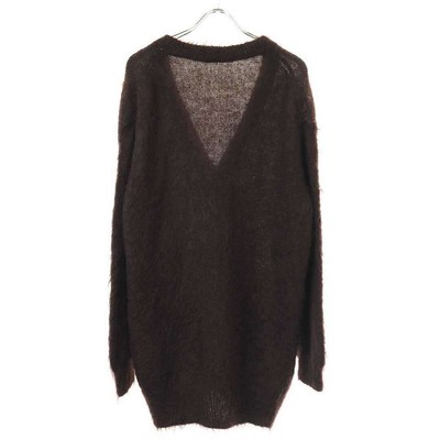 AURALEE 22AW BRUSHED SUPER KID MOHAIR KNIT CARDIGAN BROWN 1 Used 