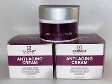 Radiant Beauty Anti-Aging Cream Matrixyl 3000 Hyaluronic Acid Lavandox 1 Oz x 2