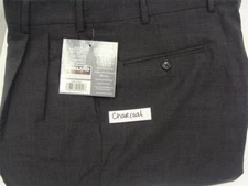 Kirkland Signature Men's Wool Pleated Dress Pants - Charcoal 