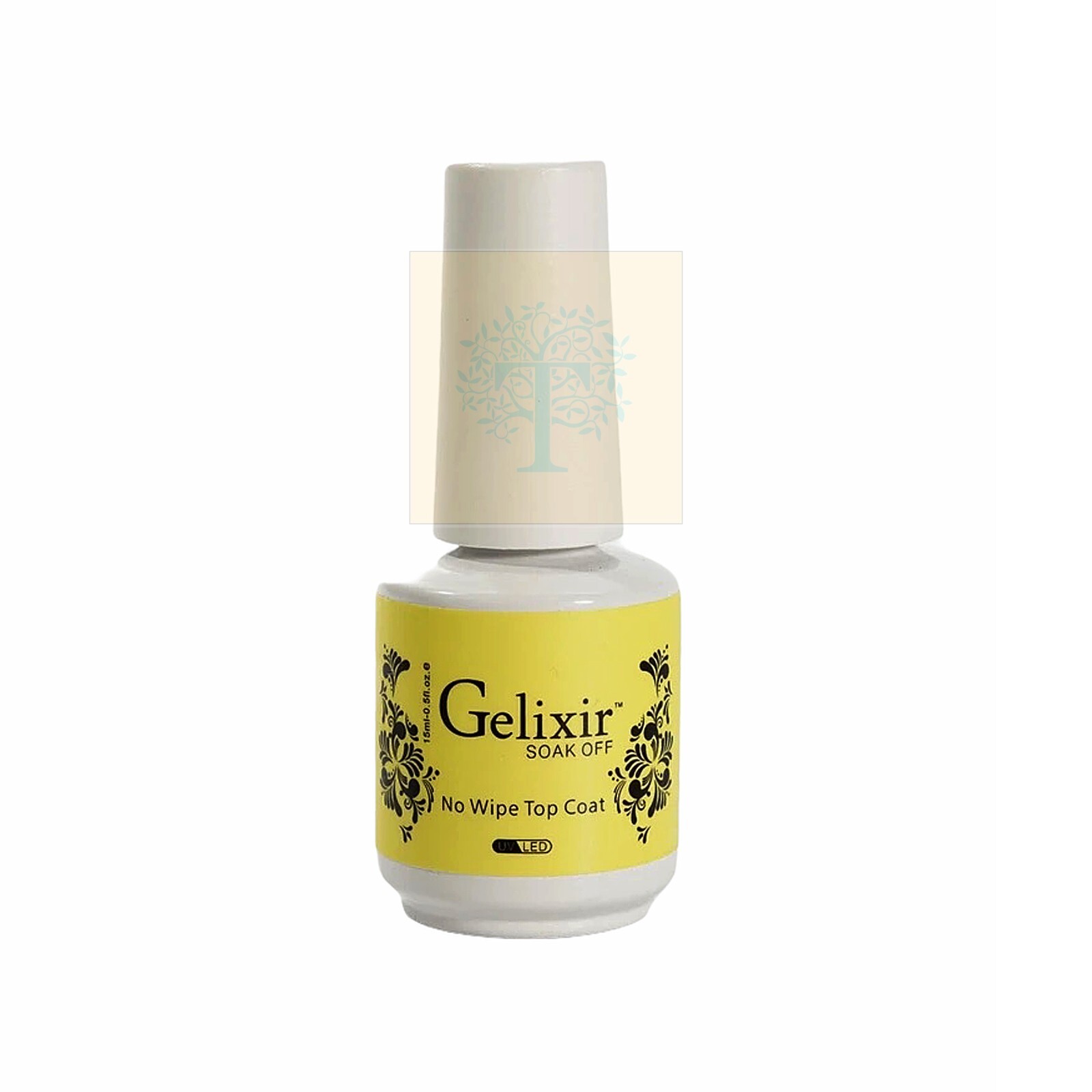 GELIXIR Soak Off Gel No-wipe Top & Base coat- 8 oz Refill Professional ...