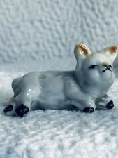Pig Piggy Miniature Micro Porcelain Figurine Unmarked