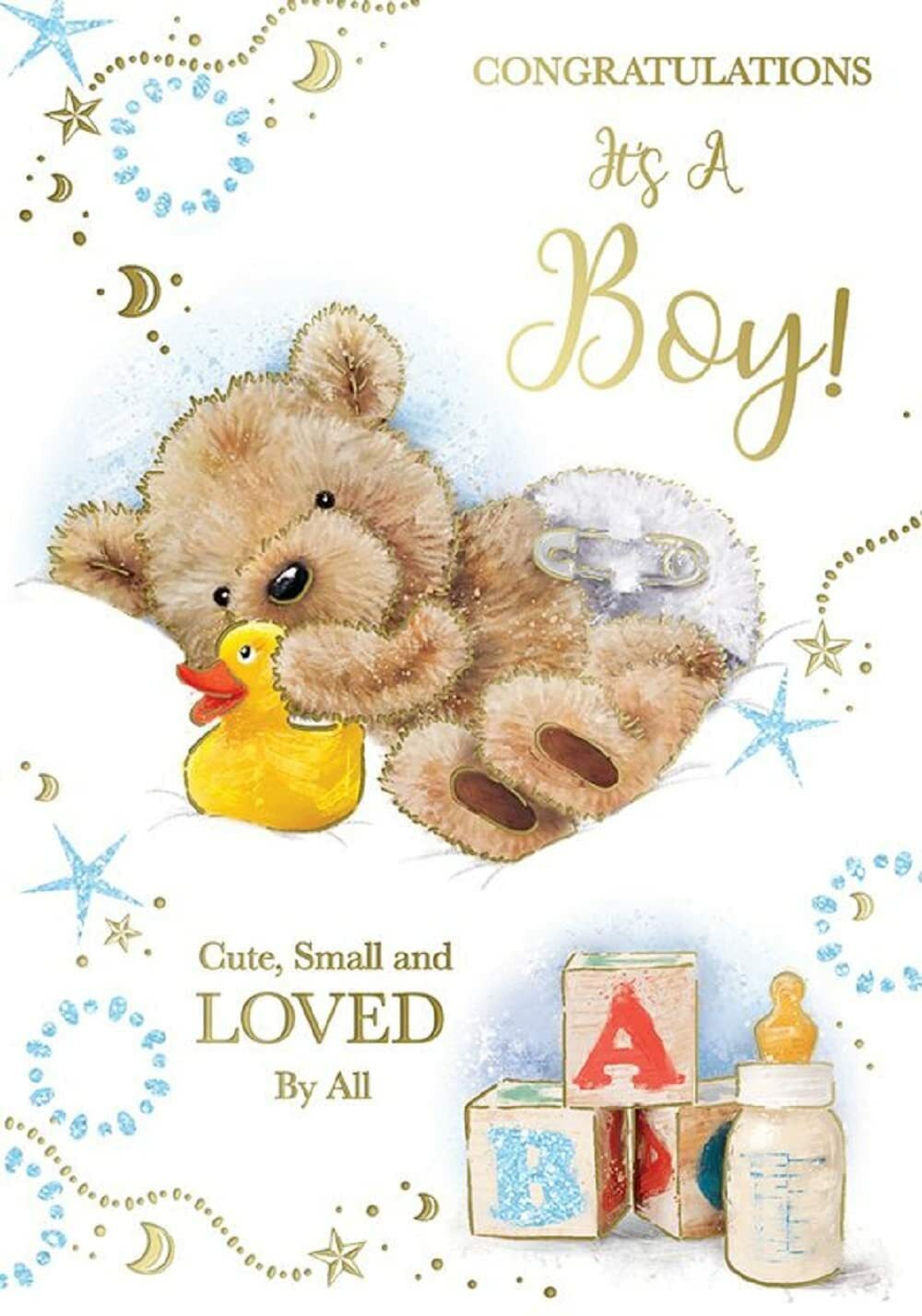 On The Birth Of Your Baby Boy Congratulations Its A Boy Card