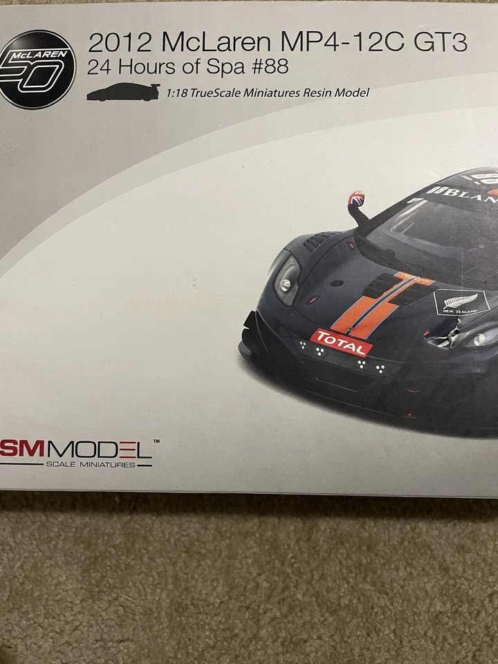 TSM True Scale Miniatures 2012 McLaren MP-4 12C GT3 24 Hours Of Spa 1/18 Diecast - Image 2 of 4