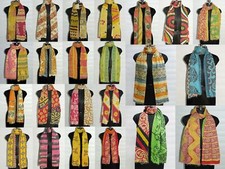 25 Pc Lot Vintage Kantha Handmade Scarf Fashion Bandana Assorted Cotton Stole