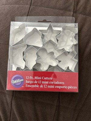 Wilton CHRISTMAS Mini FESTIVE Cutters Cupcake Fondant Baking Cookie Cake XMAS