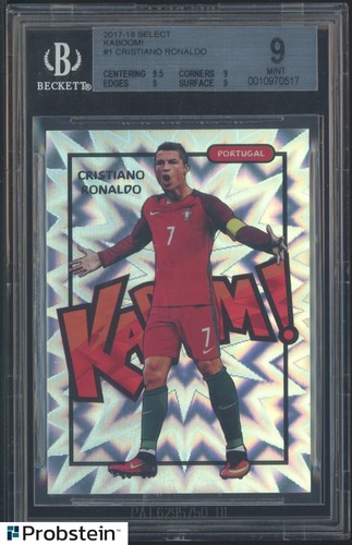 2017-18 Panini Select Soccer KABOOM! #1 Cristiano Ronaldo SSP CASE HIT BGS 9
