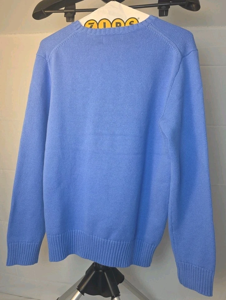 Polo Ralph Lauren Niños XL (18-20) Tejido con Cable Azul Perro Suéter Cuello Redondo NUEVO Foto 3 de 4