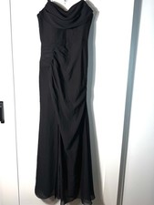 Elegant Black Evening Gown Women  s XS-S Long Formal Dress Floor Length