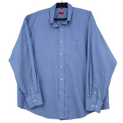 white christmas dresses All Over Stretch Plaid Button Down Dress Shirt (Button Down Collar)