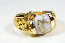 Gold Quartz Ring "Orocal" RM490Q Genuine Hand Crafted Jewelry - 14K Gold Casting