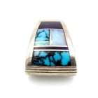 Navajo Signed Lapis Lazuli Buffalo Inlay Pendants & Earrings Lot of 4 #S5335-4 — photo 6