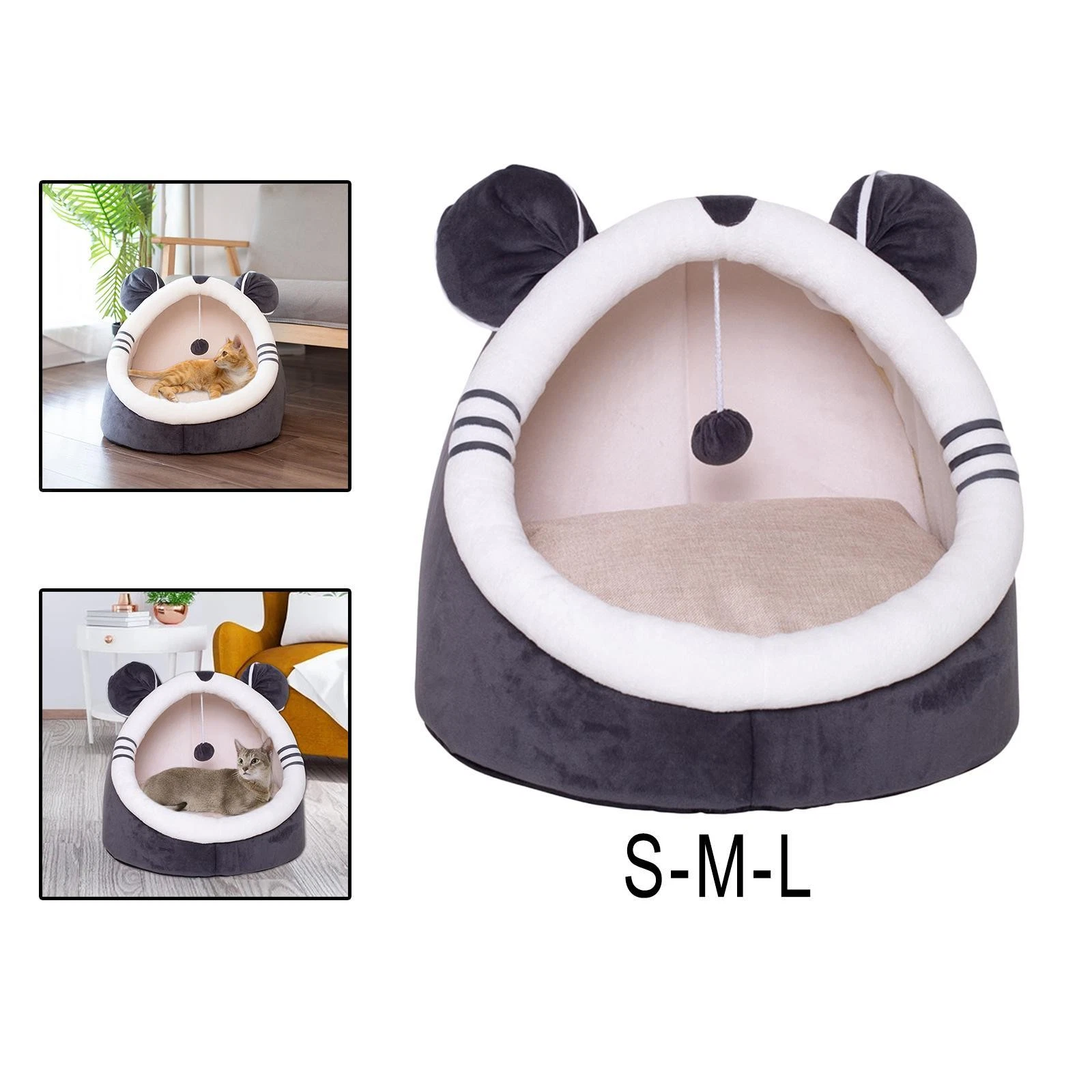 Soft Cat Bed Sleeping Nest Kennel Puppy Kitty Anti-Slip Cave Warm Pet House