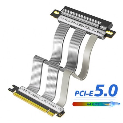 NEW PCI Express 5.0 16X to 16X Riser Cable 20CM PCIe X16 5.0 Expansion Cable