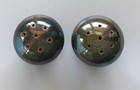 NEIMAN MARCUS SILVERPLATED MUSHROOM SALT & PEPPER SHAKERS SOLID/HEAVY ~ FRANCE — photo 2