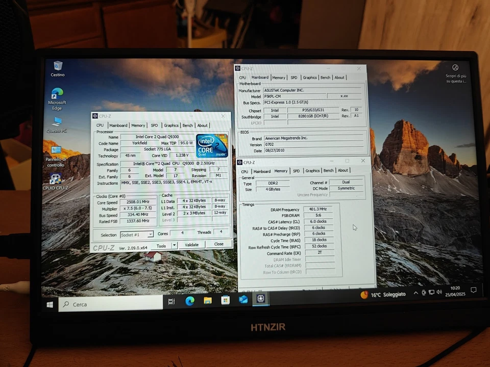 Asus P5kpl-CM + Q9300 + 4Gb/ddr800 - Immagine 2 di 2