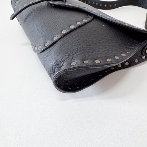 CELINE Black Leather Studs Shoulder Bag - Picture 9 of 14