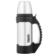 Thermos 1.1 qt. Rock Work Series Stainless Steel Beverage Bottle - Silver/Black