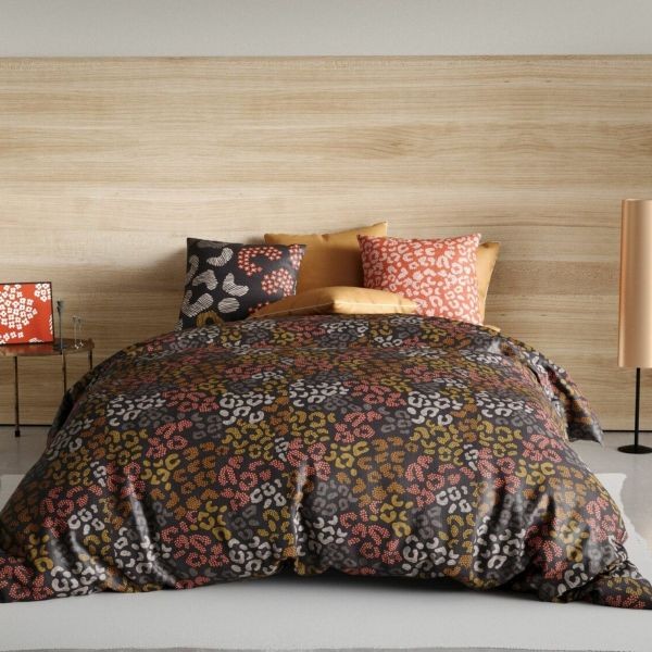 Parure de drap plat 270x290 Onalia en pur coton avec taies d'oreiller