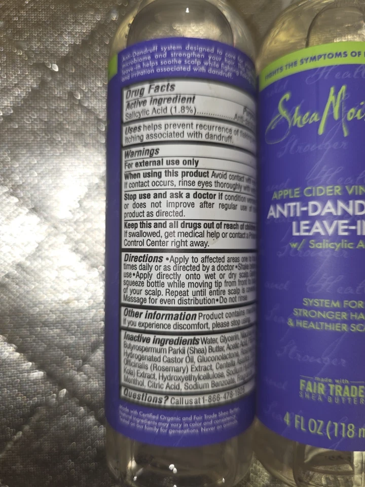 Sistema de cuidado del cabello SheaMoisture anticaspa sin enjuague 4 OZ lote de 2 Foto 2 de 2