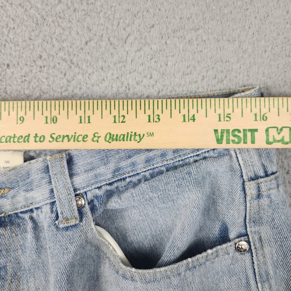 Y2K Baggy Jeans Men's Size 36 Skater Cyber Grunge Hip Hop Rave Vintage Denim - Image 3 of 4