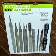 Pittsburgh 12pc File & Rasp Set with High Impact Handles - Item #97070