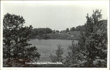 RPPC Chelsea Michigan Cassidy Lake Camp unused real photo postcard