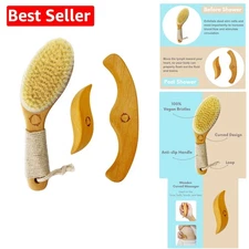 3-in-1  Dry Brush with Massage Tools for Lymphatic Drainage & Relaxation