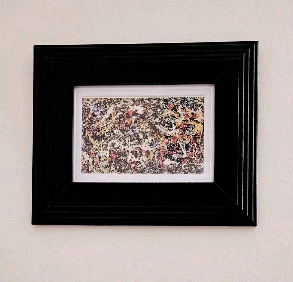 Jackson Pollock Pequeño Enmarcado De Colección Pequeña Litografía: Convergencia 1952/8 X 10 Foto 2 de 4