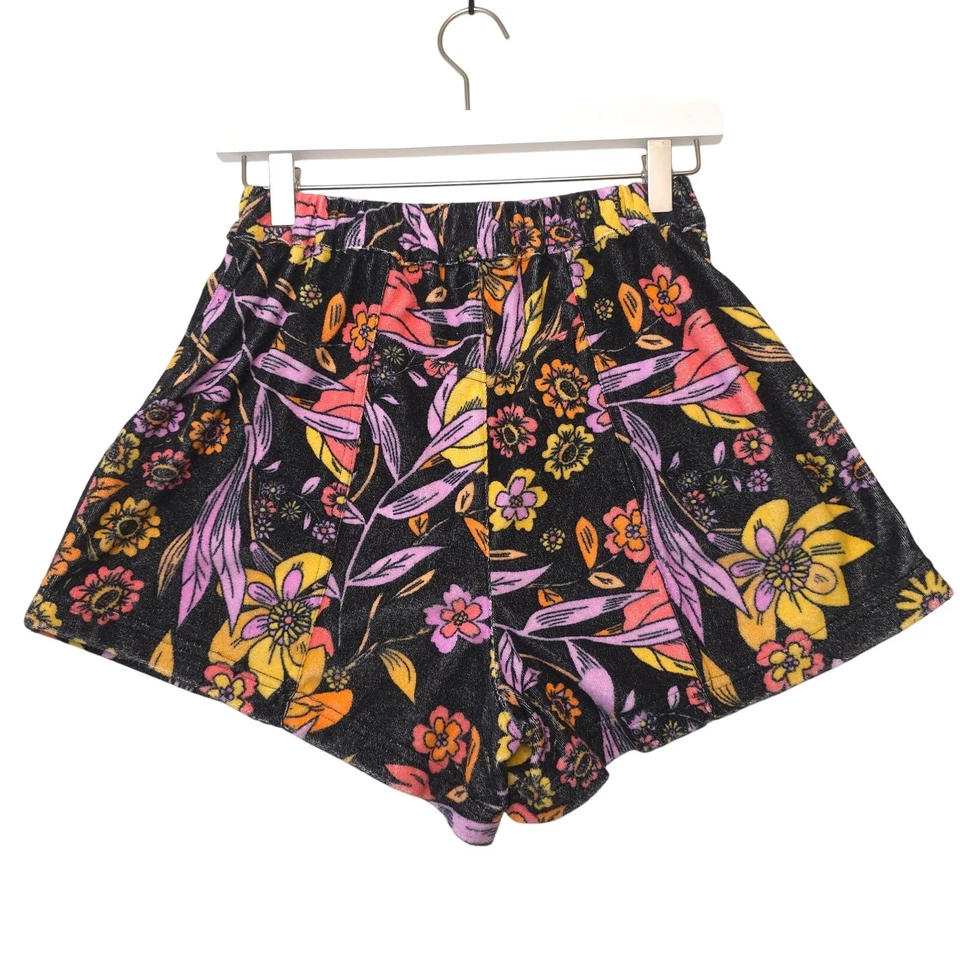 FREE PEOPLE At First Sight Floral Terry Cloth Shorts Festival Boho Fairy70s Sz S - Image 4 of 4