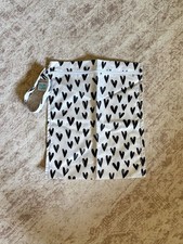 Bumkins Wet/Dry Bag 12 x14 White Black Hearts
