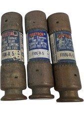 New Fusetron FRN-R-5 Class RK5 5A 250VAC Dual Element Fuses LOT OF 3  SALE 