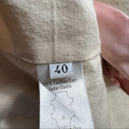 Paul Smith Leather Jacket Blazer Mens Medium 40 Taupe Made In Italy Sport Coat image 4