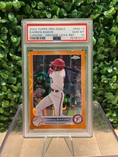 2022 Topps Pro Debut Chrome #PDC-13 Darren Baker Orange Lava Refractor PSA 10