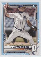 2021 Bowman Draft Sky Blue 300/499 Tyler Mattison #BD-58 1dm1