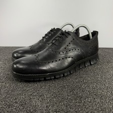 Cole Haan Zerogrand Wingtip Oxford Dress Shoes Men Sz 8.5 M Black Leather Casual