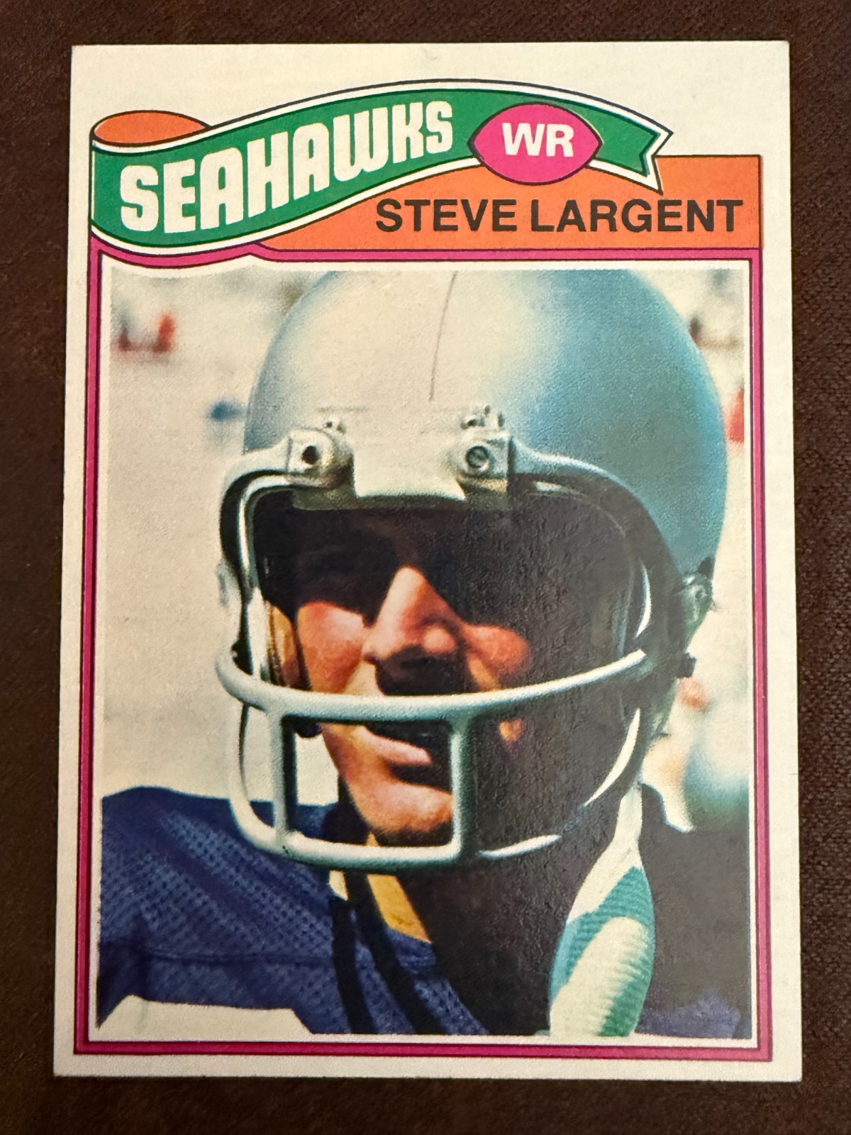 1977 Steve Largent Topps Rookie Football Card #177 HOF Excellent-Near Mint Cond.