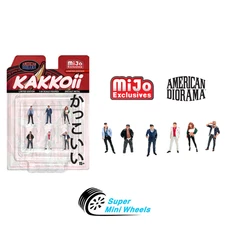 American Diorama 1:64 - Kakkoii Figures - 6 pcs Set - Metal - AD-2425MJ