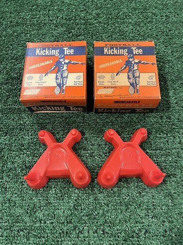 Football Kicking Tee’s 1960’s-1970’s? Play Safe Inc. With Original Boxes 2-Total