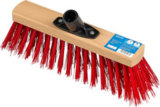 29 Cm Red PVC Fibre Broom Head with Stiff Synthetic Bristles – Heavy Duty, Ideal