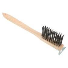  Heavy Duty Pizza Stone Cleaner Brush Wire Brush With Wooden Handle And Scraper