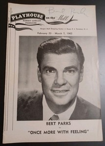 Bert Parks Autograph Playhouse On The Mall 1965 Playbill, Once More With Feeling