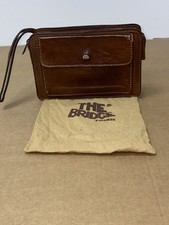 THE BRIDGE Florence Vintage 80s Brown Leather Purse Original Wristband