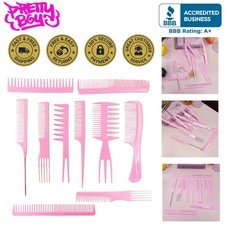 Professional Hair Comb Set - 10 Piece, Perfect for All Hair Lengths Styles