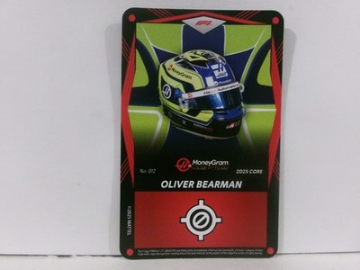 2025 UNO Elite Core F1 Formula 1 BASE RED HELMET #012 OLIVER BEARMAN