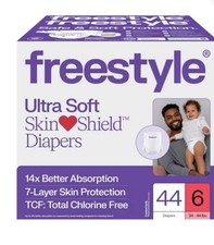 Freestyle 14x Better Absorption Hypoallergenic Baby Diapers-Size 6- 44Ct