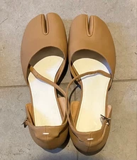 Maison Margiela Paris Tabi Pumps Ankle Strap Beige size EU 36.5 Heel 1.18 inch