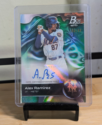 Topps 2023 Bowman Platinum Alex Ramirez TOP-18 Top Prospects Green Auto /99 Mets