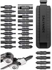 Galvanox 25PC Flat Bit Set for Leatherman – Double-Ended w/ Holder Included